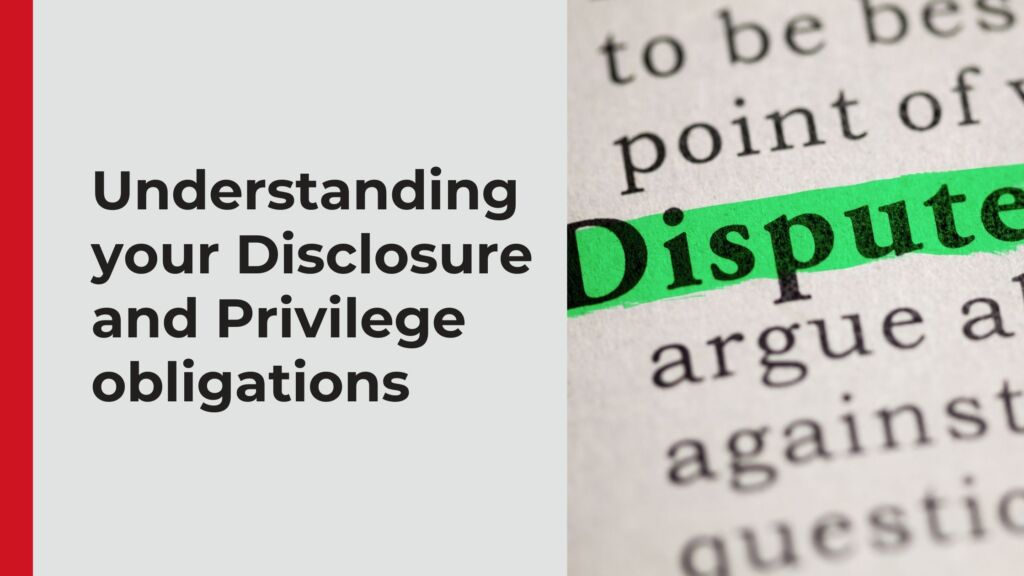 Disclosure and Privilege: What happens when you mention a document in ...